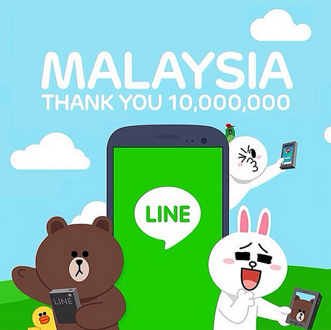 Total LINE users in Malaysia
