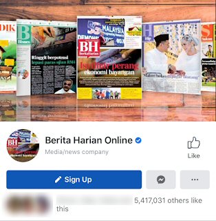 Berita Harian Online FB Page