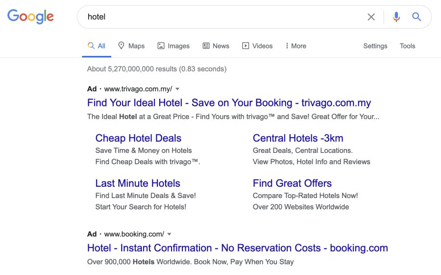 SEM: Hotel