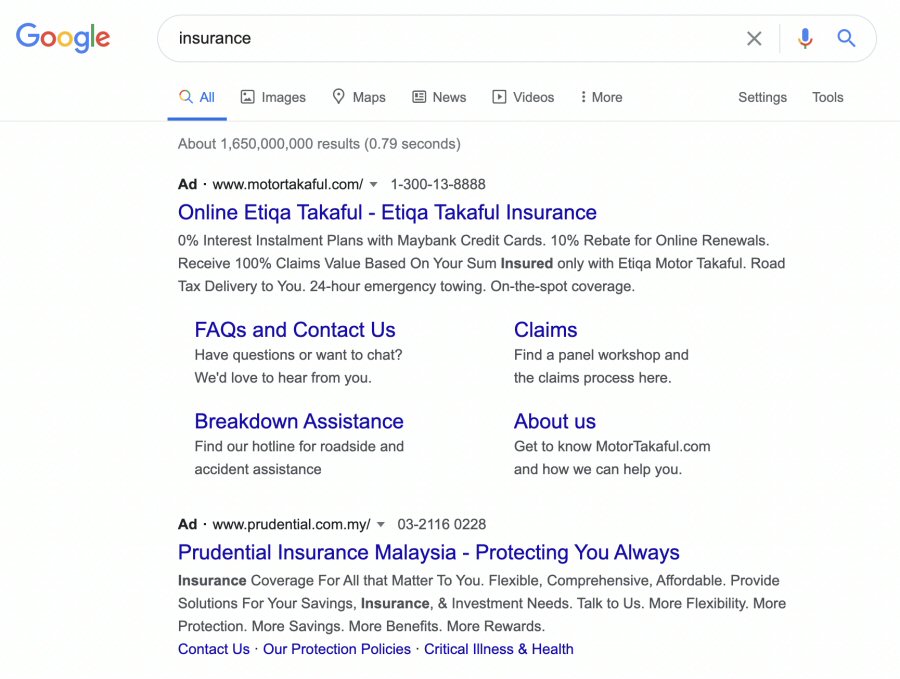 SEM: Insurance
