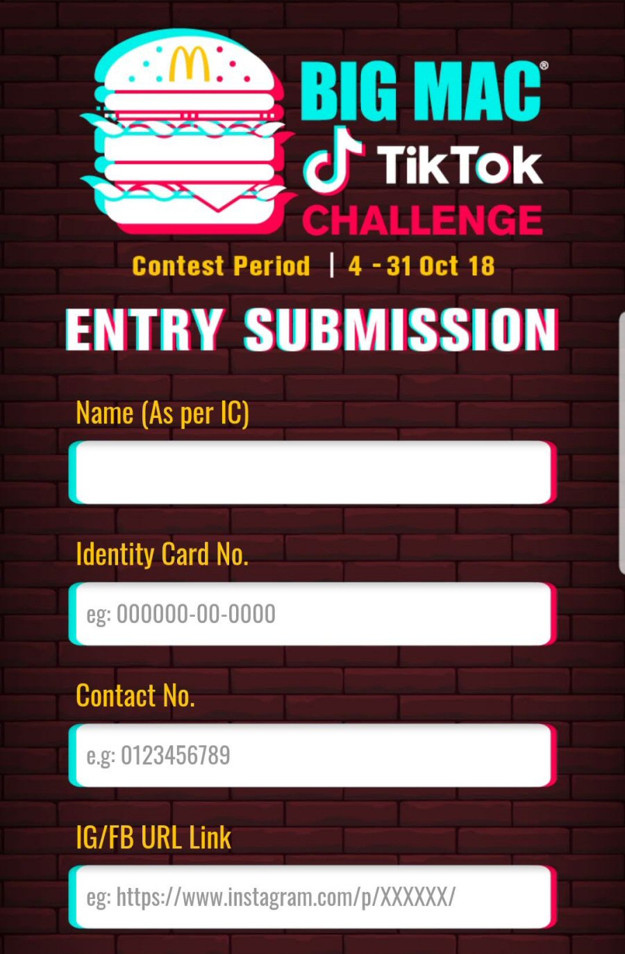 Big Mac x TikTok Challenge: How to submit entry?