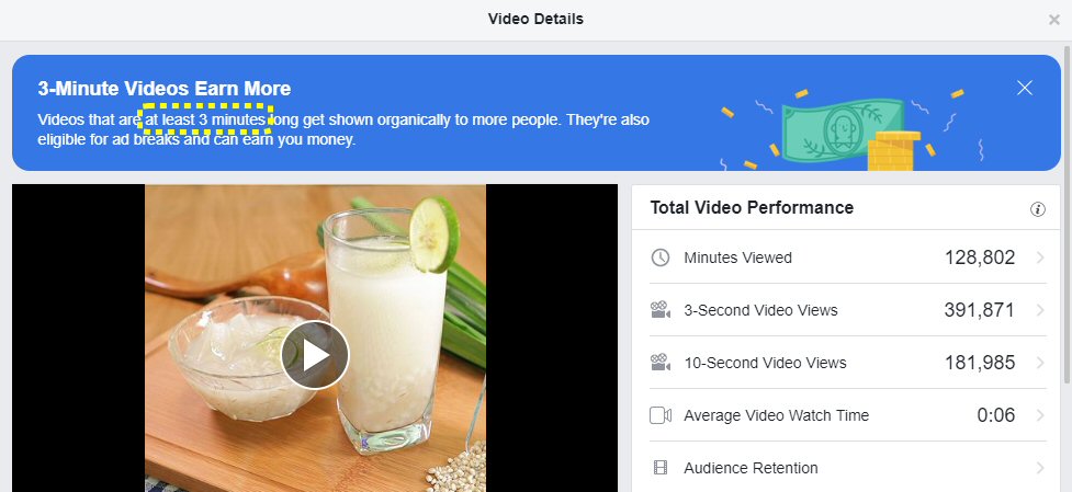 Increase organic distribution on Facebook with longer videos