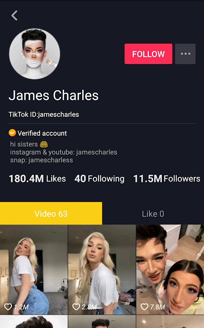 James Charles @ TikTok