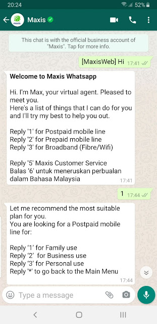 Maxis WhatsApp Official Business Account