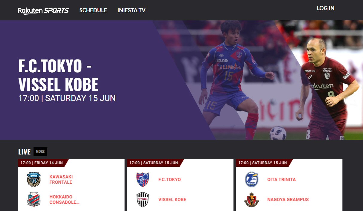 Rakuten Sports (access from Malaysia)